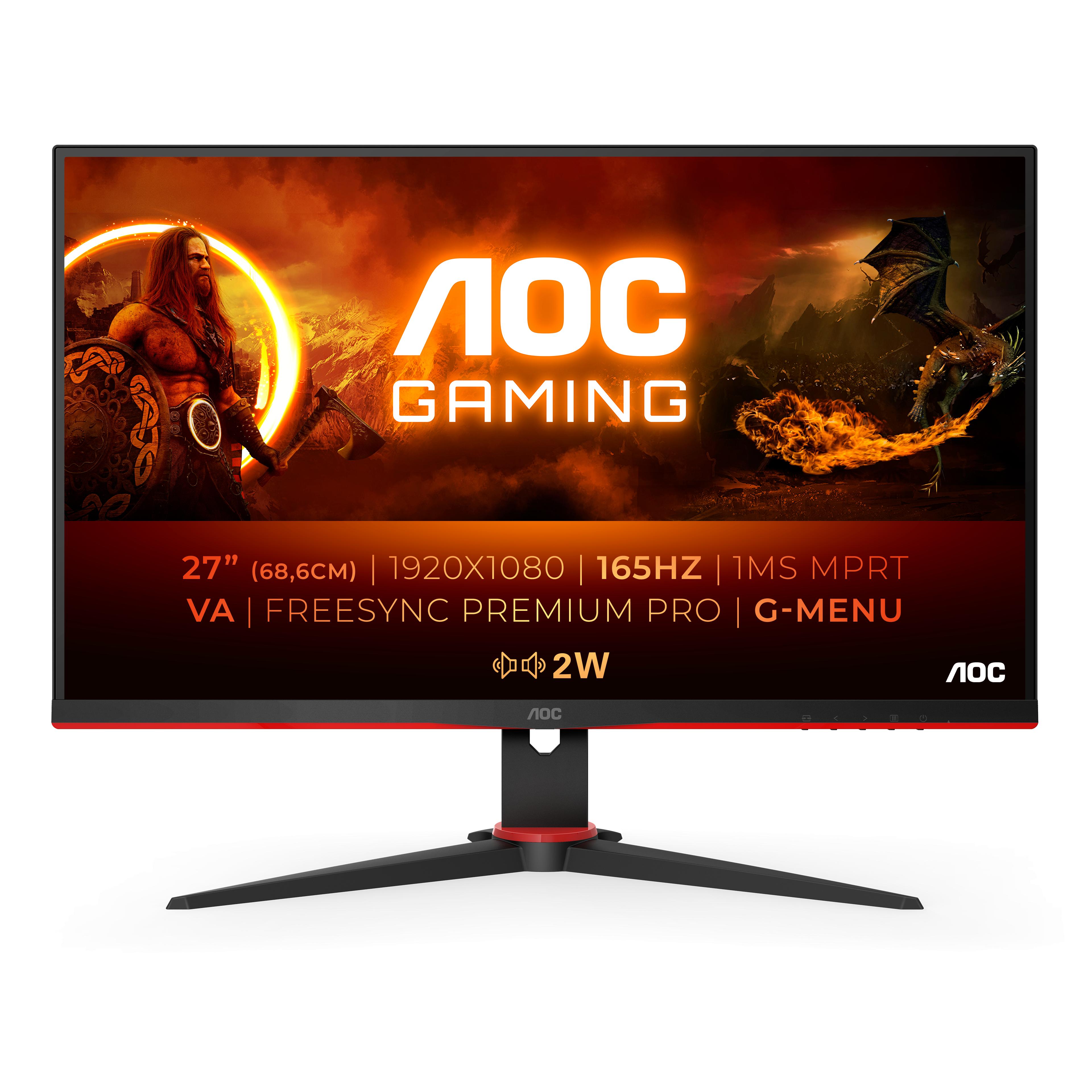 AOC 27G2SAE/BK tietokoneen litteä näyttö 68,6 cm (27") 1920 x 1080 pikseliä Full HD LED Musta, Punainen