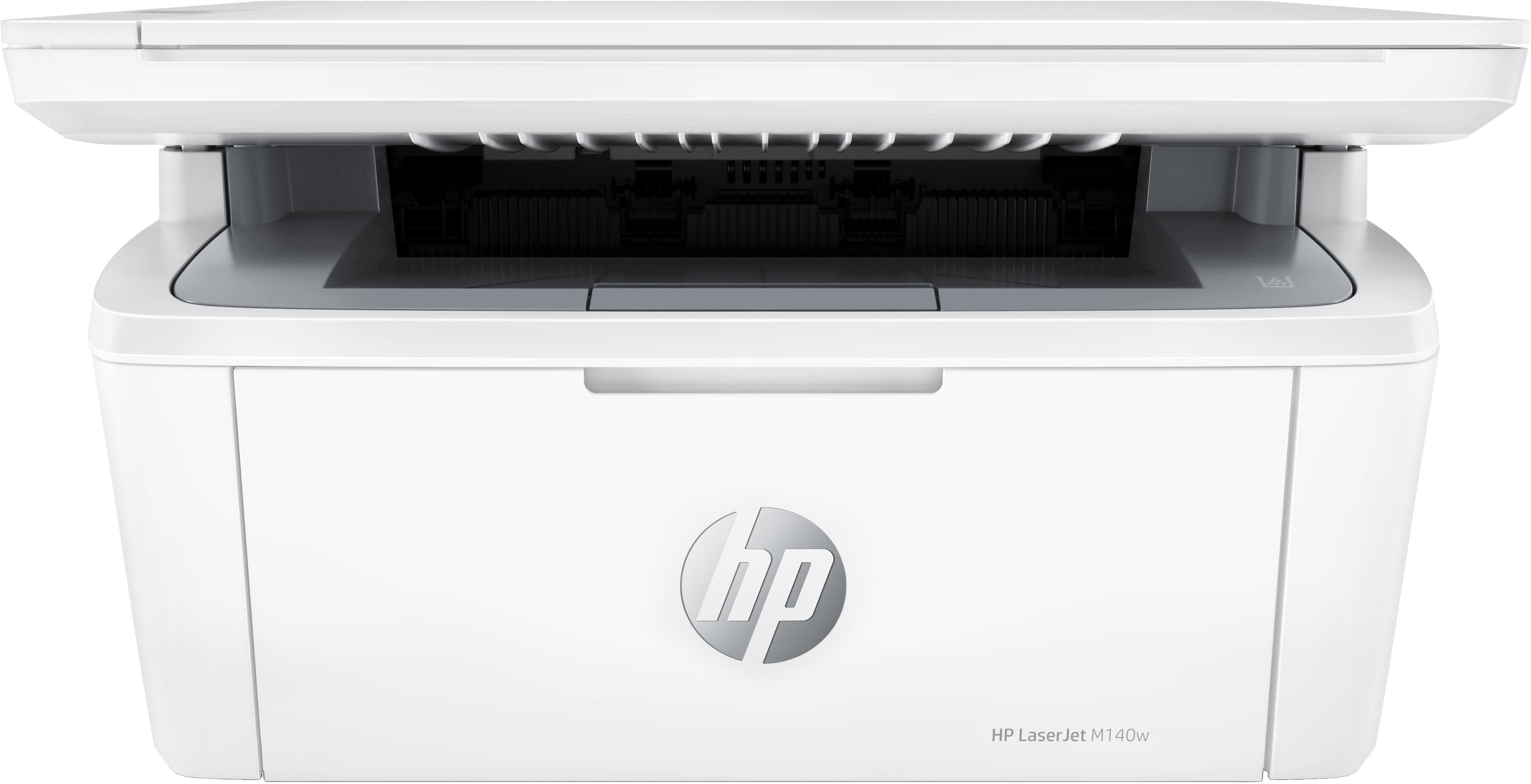 HP LaserJet MFP M140w -monitoimitulostin, Mustavalkoinen, Tulostin varten Pientoimistot, Tulosta, kopioi, skann, skannaus sähköpostiin; skannaus PDF-tiedostoksi; Pieni koko